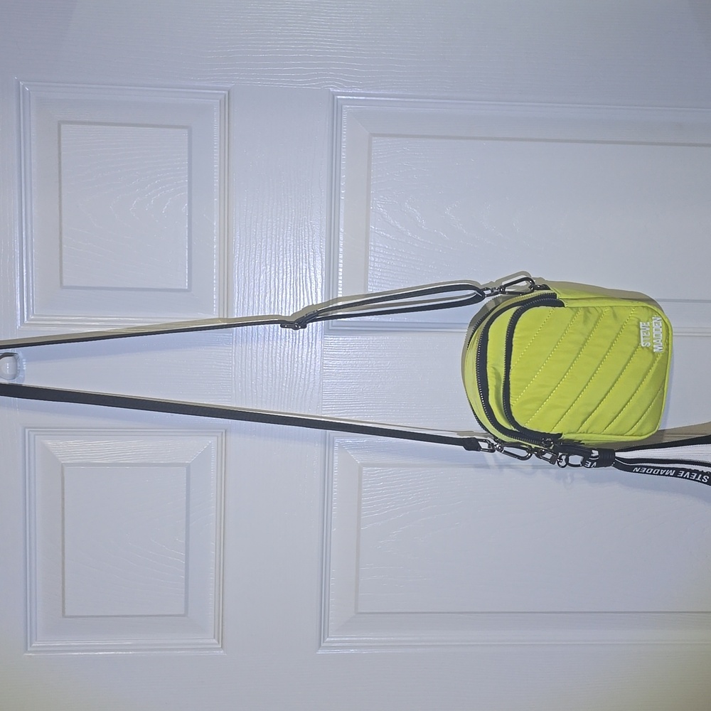 Steve Madden Bright Yellow (More Neon Green) Quilted Crossbody